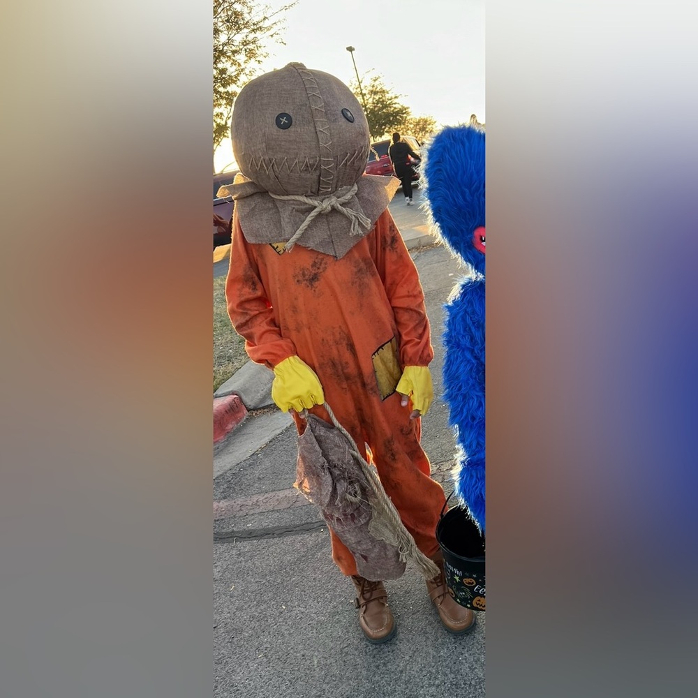 Orange Halloween Costume with Mask
